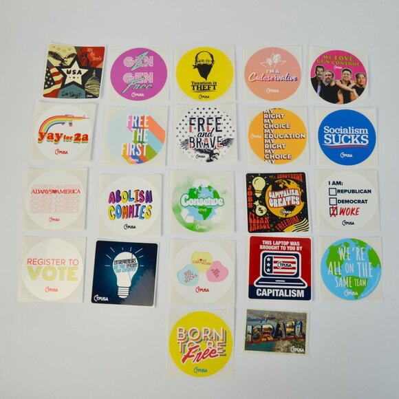 TPUSA Charlie Kirk Stickers Lot of 22 NEW No Duplicates - Picture 1 of 1